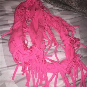 Pink infinity scarf
